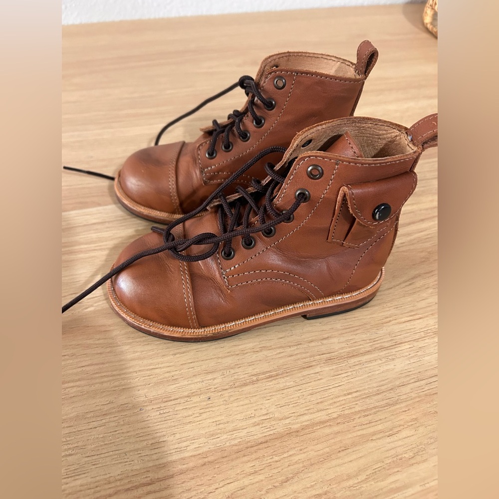 Toddler boys brown boots